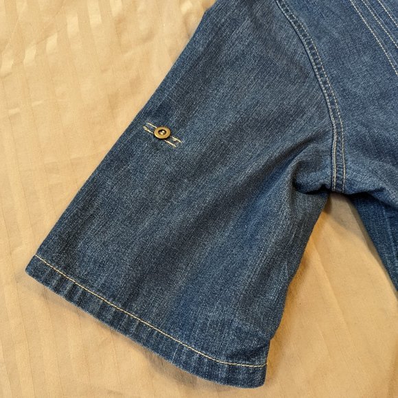 Koret City Blues Denim Short Sleeve Button Front Shirt - Picture 5 of 11